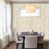 Papel de contacto decorativo con diseño de rayas doradas y autoadhesivo